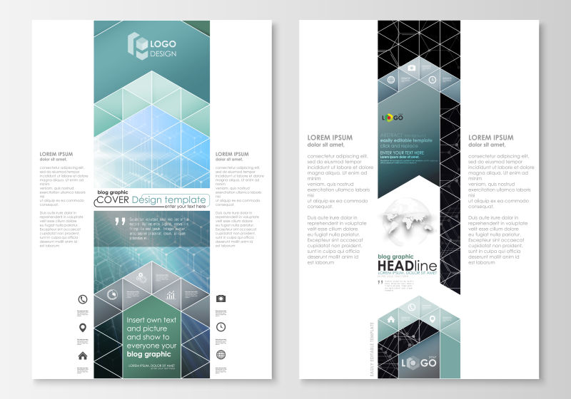 广告宣传册矢量设计样板