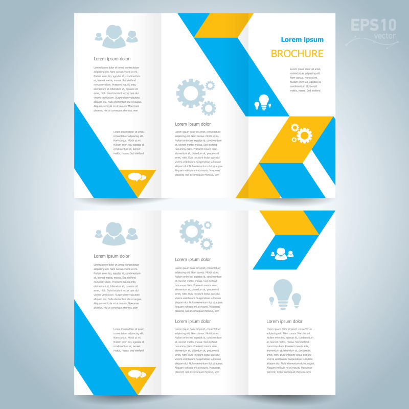 白色矢量宣传册设计样板