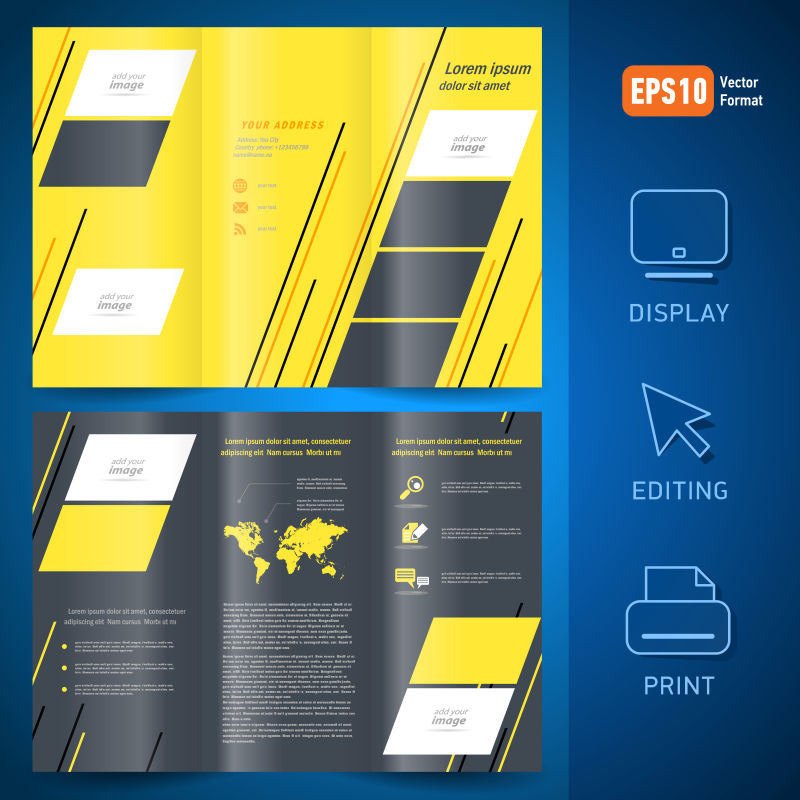 矢量几何小册子设计