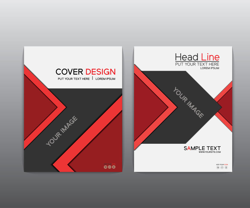 矢量的几何图案商业手册矢量设计