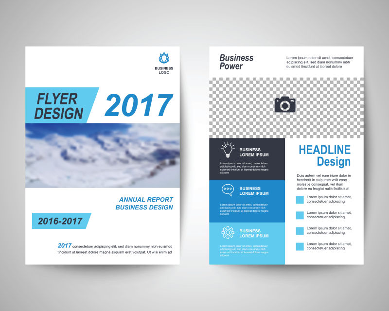 矢量的商务年度报告封面设计