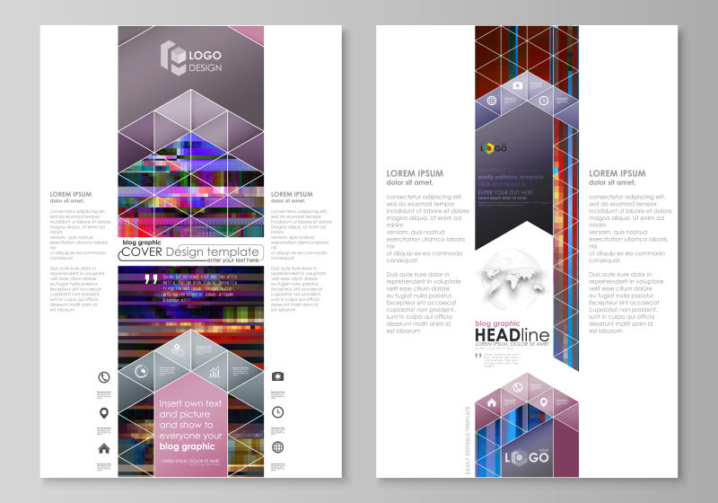 灰紫色商业设计矢量