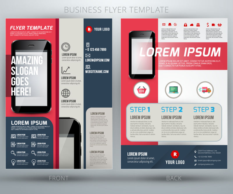 矢量创意商业小册子设计