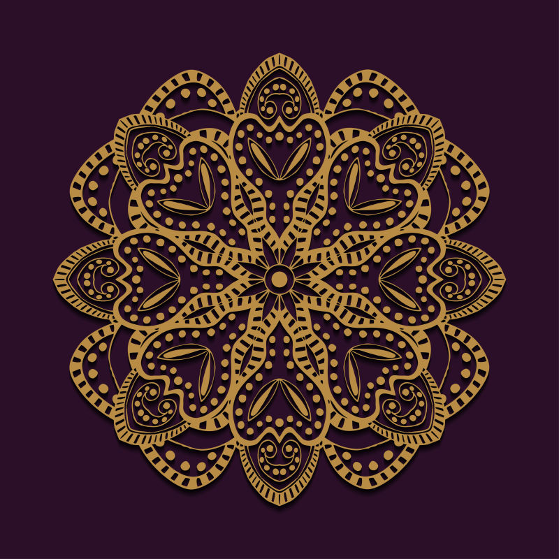 矢量圆形花纹设计矢量