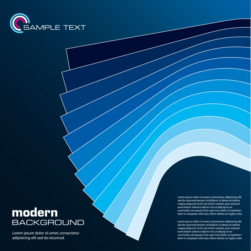 矢量抽象蓝色渐变背景