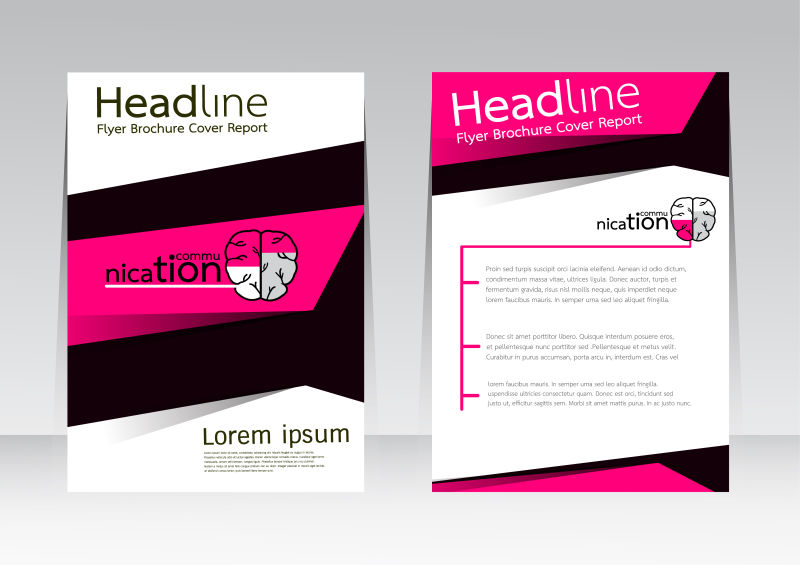 粉色医学宣传设计矢量