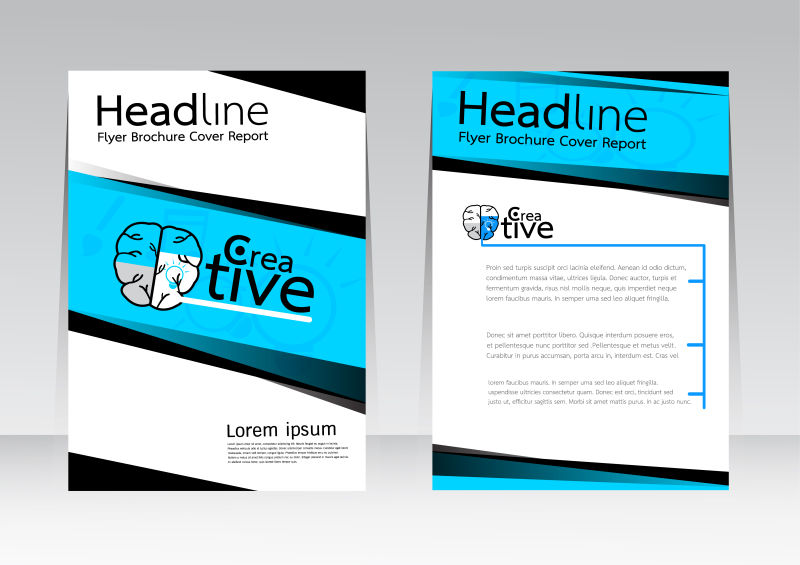 蓝色医学宣传设计矢量