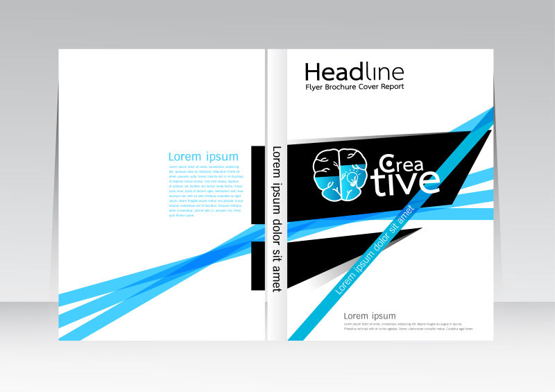 蓝条宣传设计矢量