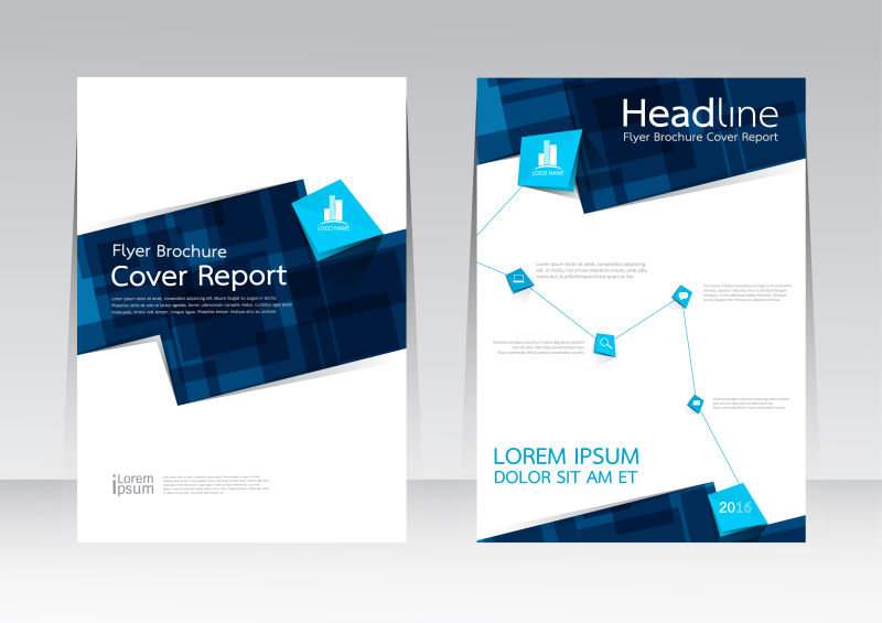 几何图案宣传册封面矢量设计