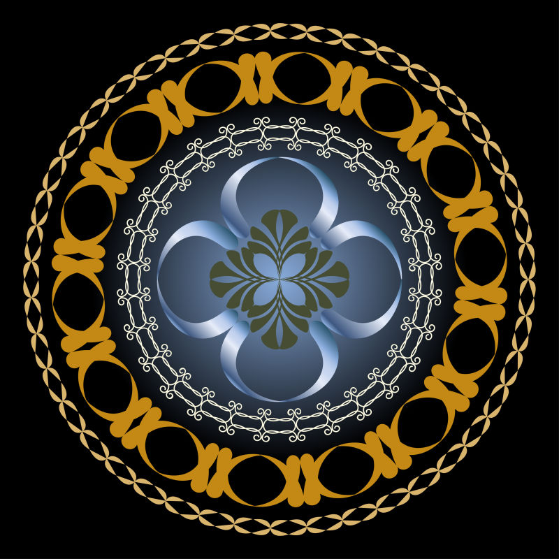 抽象圆形花卉装饰矢量设计