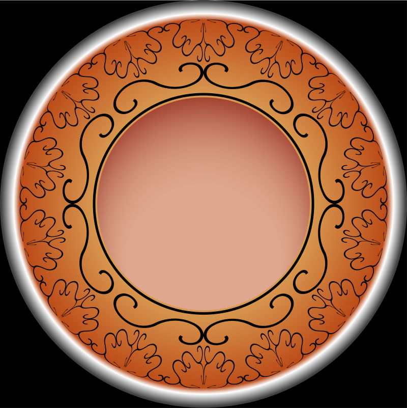 矢量的抽象圆形花卉装饰