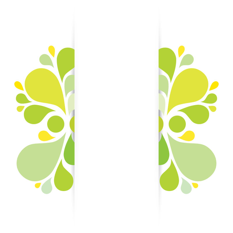 抽象的黄绿色花朵矢量设计元素