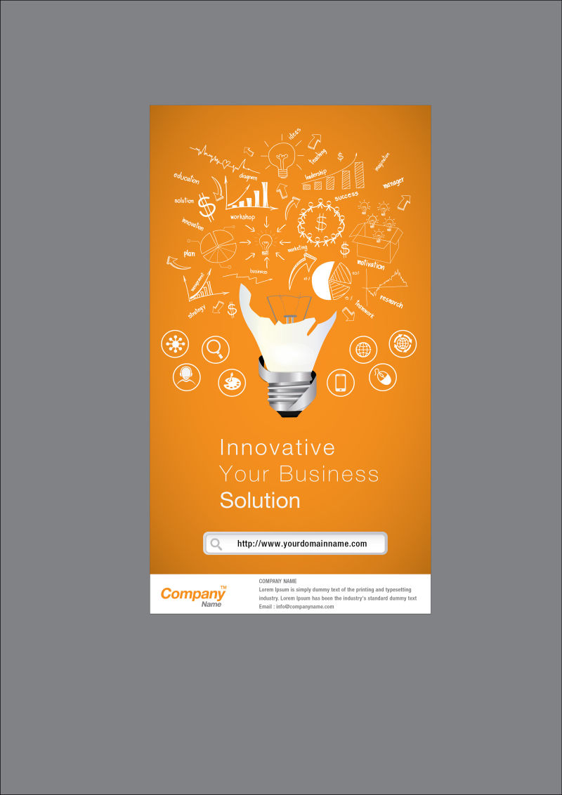 创意商业宣传单矢量设计