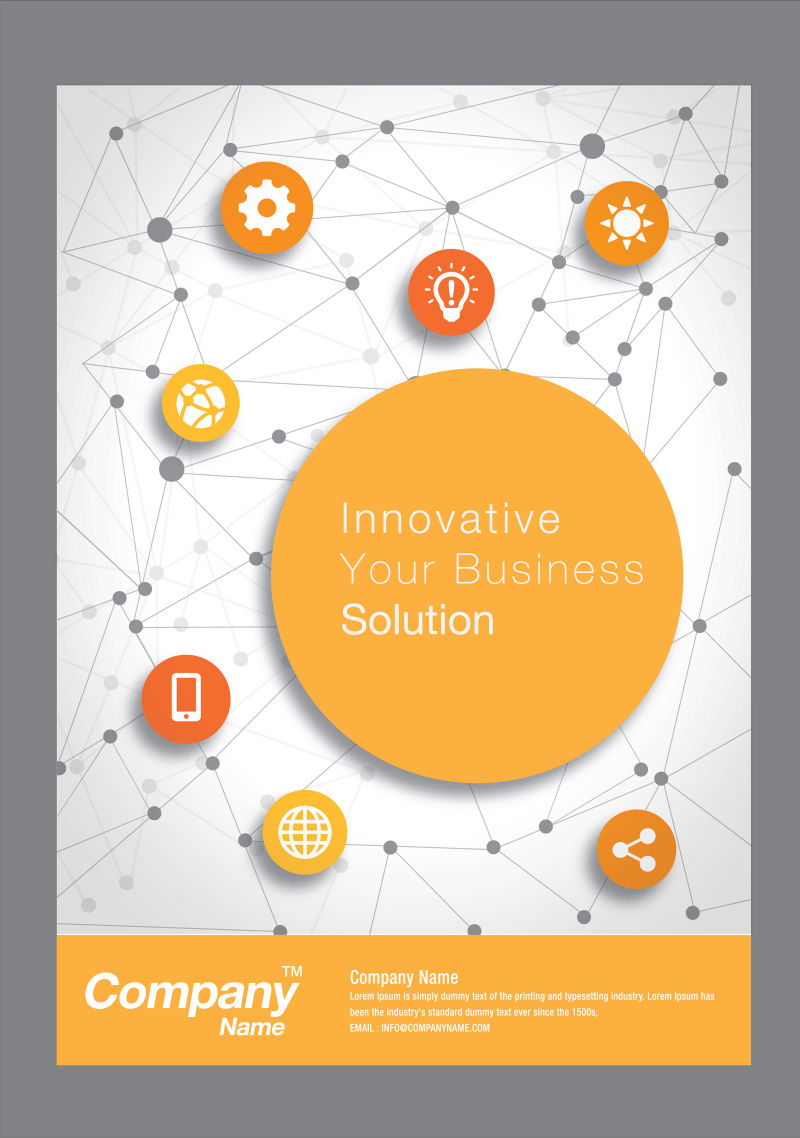 创意的公司宣传单矢量设计