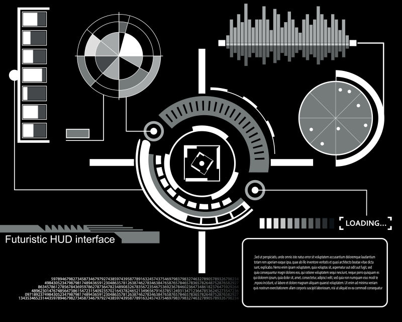 矢量黑色未来科技感背景