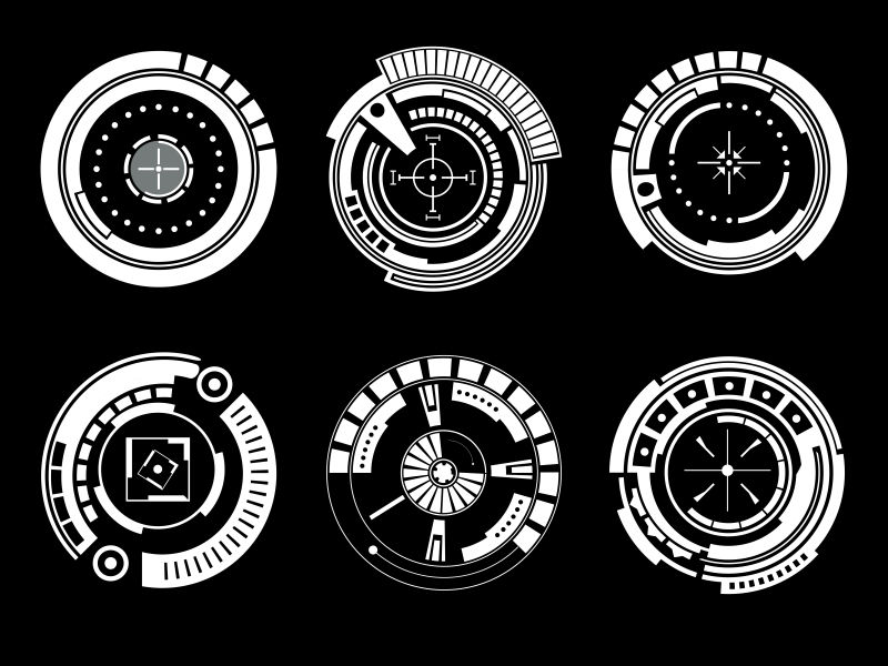 矢量未来科技虚拟蓝图图形