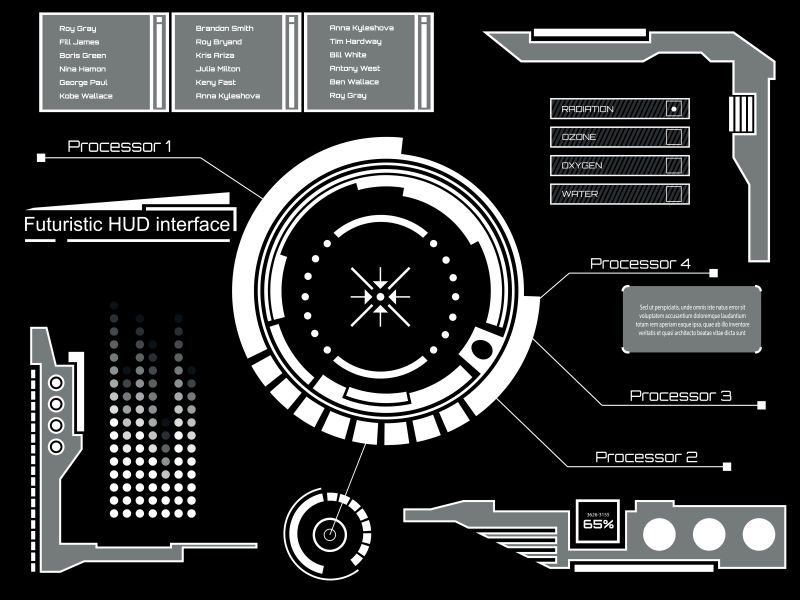 矢量未来科技蓝图虚拟图形