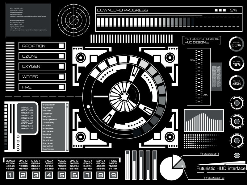 抽象未来虚拟科技矢量