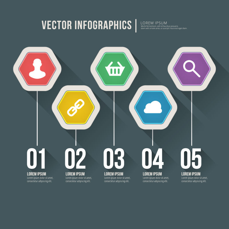 现代矩形数据图表矢量设计