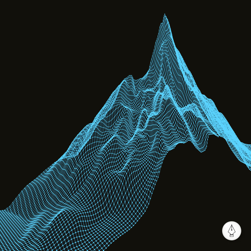 山体3d模型矢量设计图片