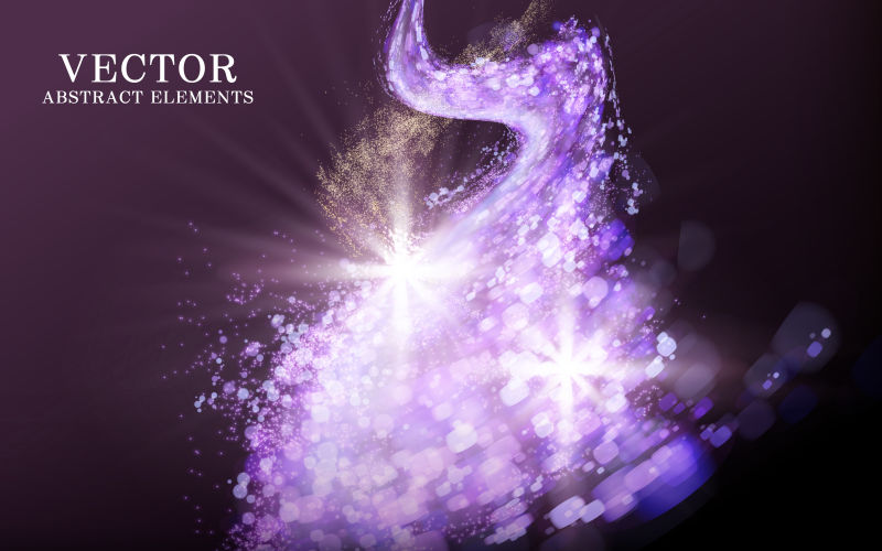 矢量紫色条纹光亮背景