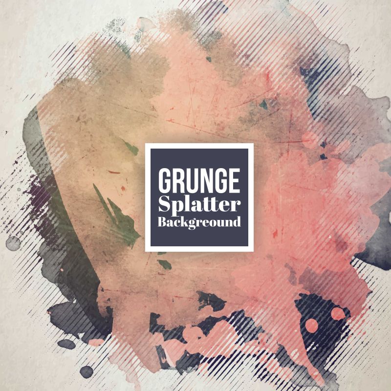 矢量抽象手绘水彩元素的创意背景