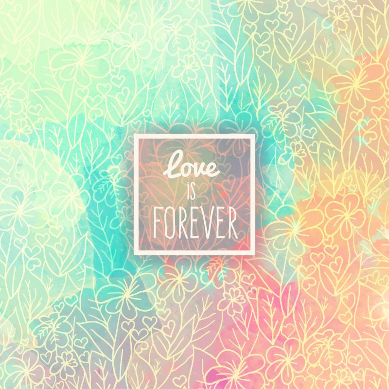 矢量水彩风格的花卉装饰背景