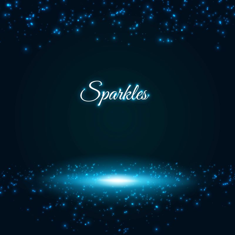 抽象矢量暗蓝色星光元素背景