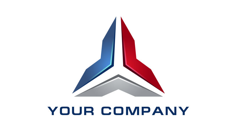 矢量风格化箭头logo设计