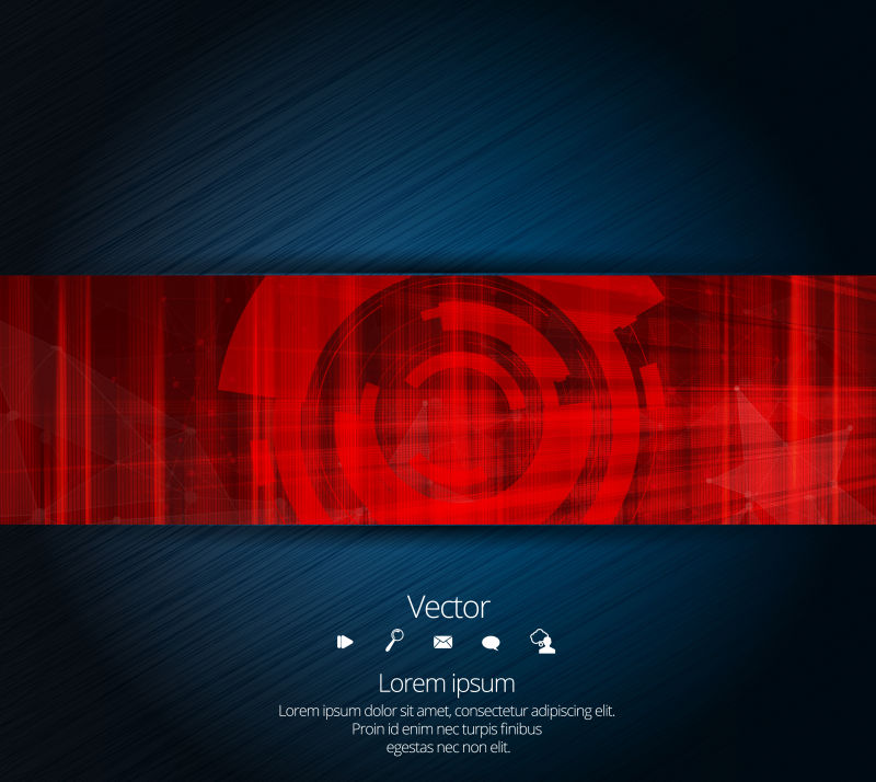 矢量红色现代科幻背景