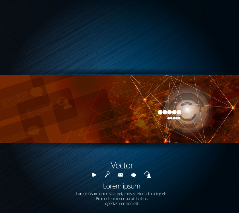 矢量抽象科幻技术光线元素的背景