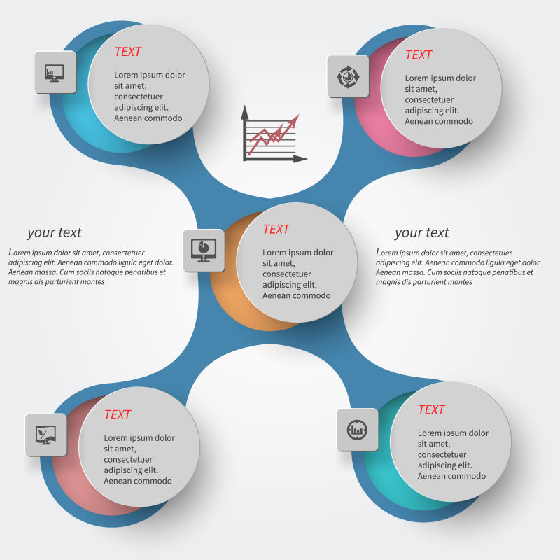 现代数据图表矢量设计