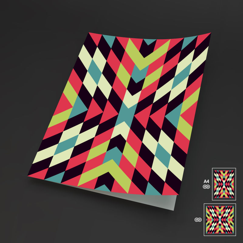 抽象无缝书本矢量封面