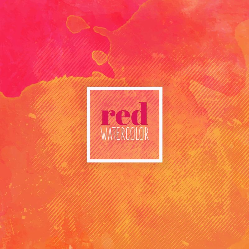 抽象矢量红色水彩元素的背景