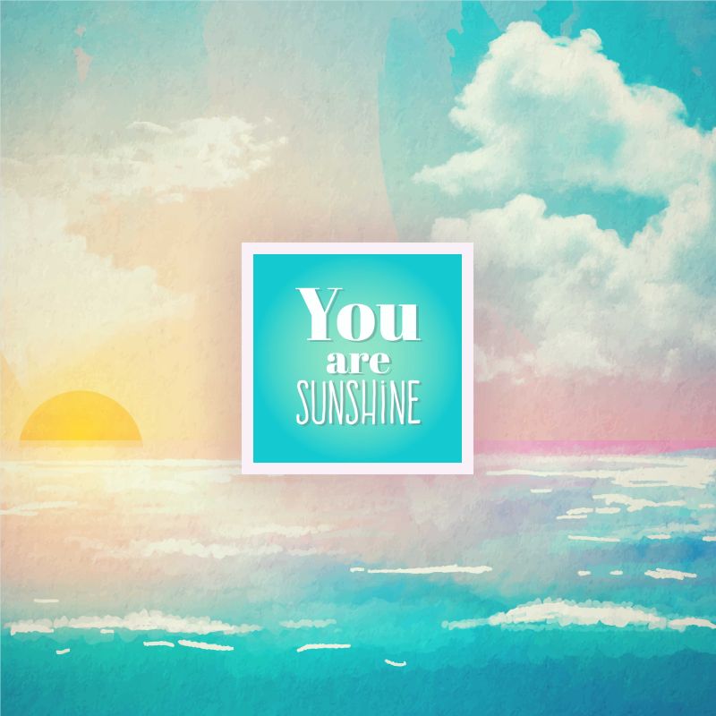 矢量抽象手绘阳光背景