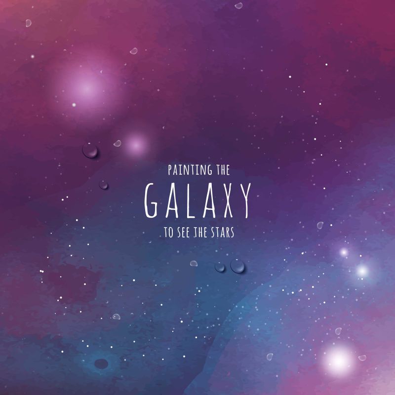 矢量抽象手绘银河现代背景