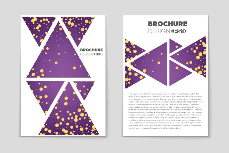 紫色三角抽象网页和移动应用的矢量布局背景