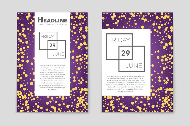 紫色抽象网页小册子和移动应用的矢量布局背景