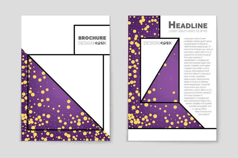 紫色框架抽象网页和移动应用的矢量布局背景