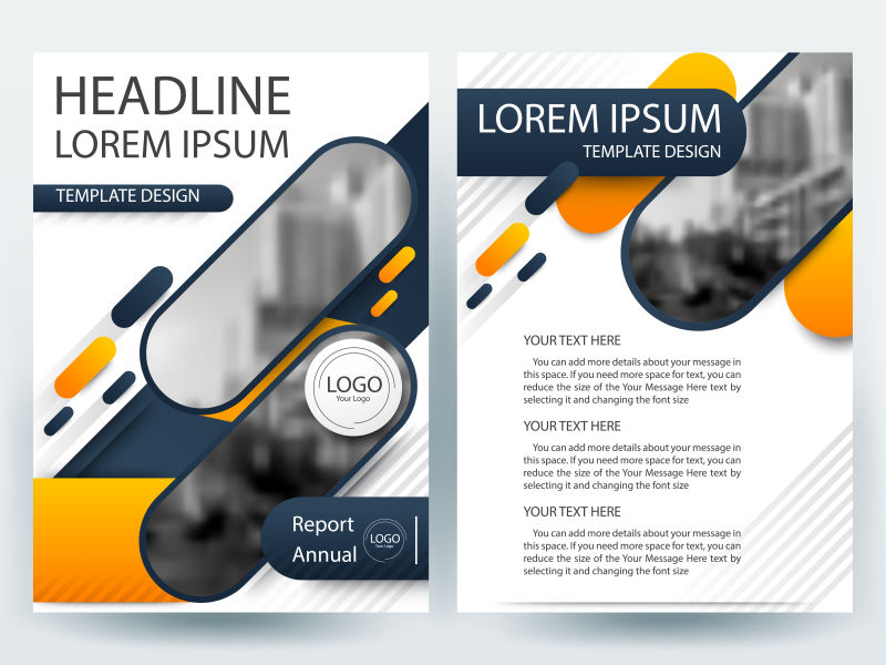 现代商业传单矢量设计