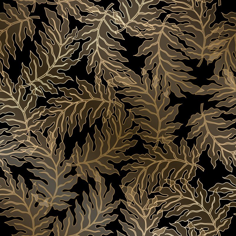 暗金色花纹复古背景矢量图