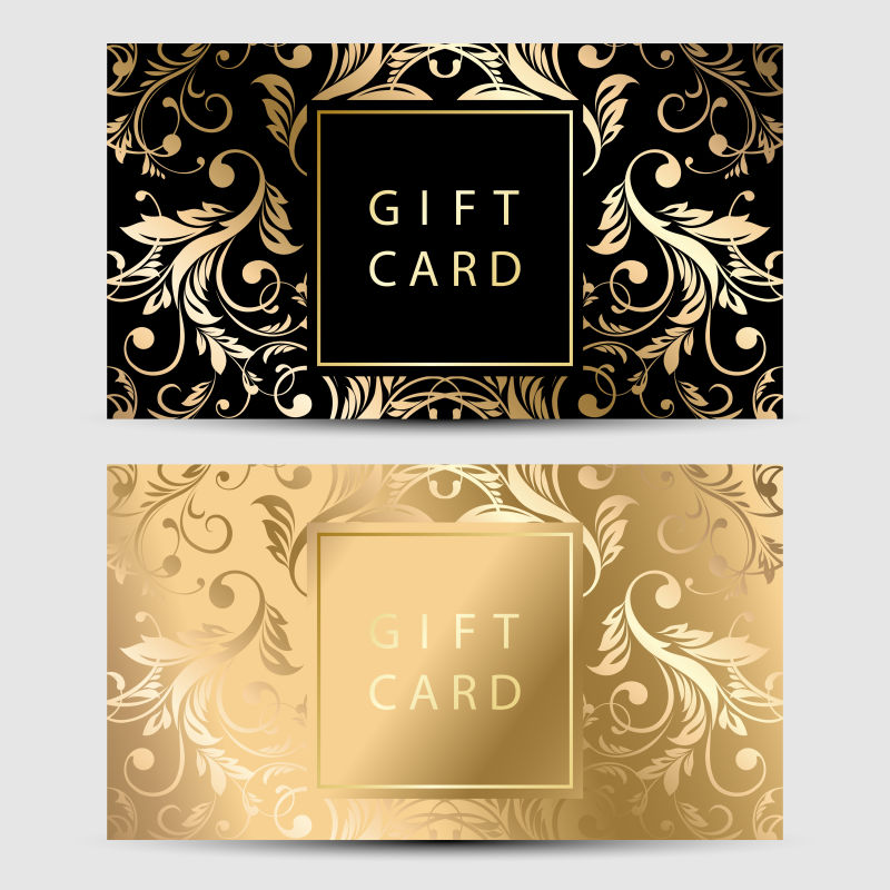 复古烫金卡花纹矢量设计