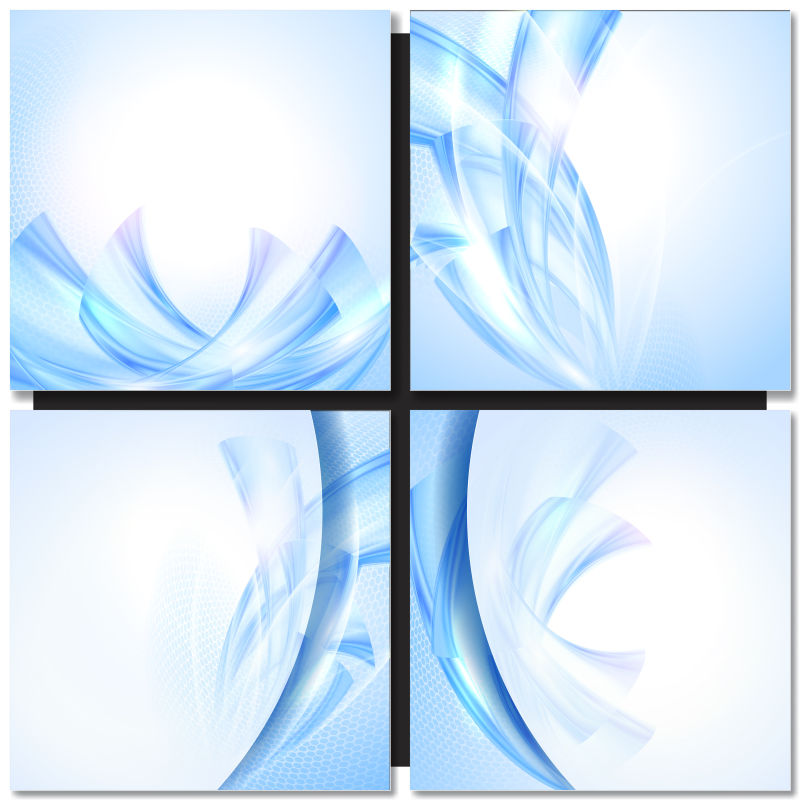 抽象蓝色波纹背景矢量设计