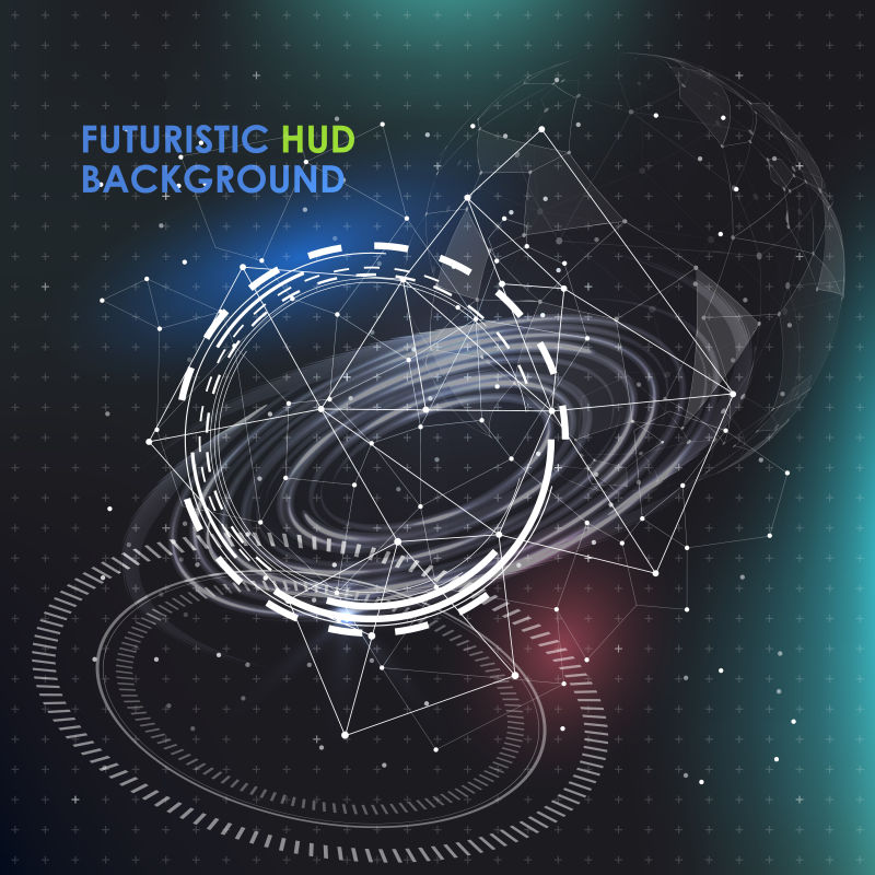 平视显示界面插图矢量设计