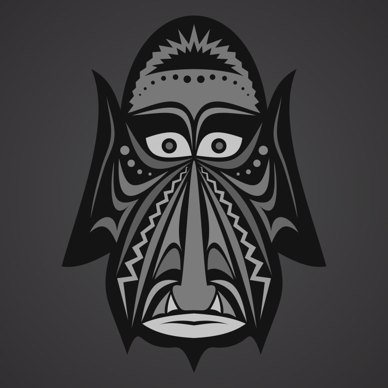 土著艺术面具矢量