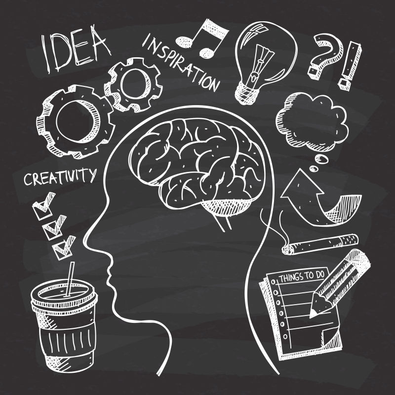 矢量的手绘创意插图