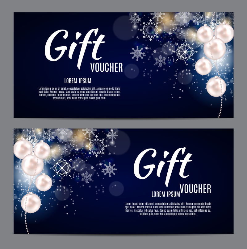 矢量圣诞节和新年折扣优惠券