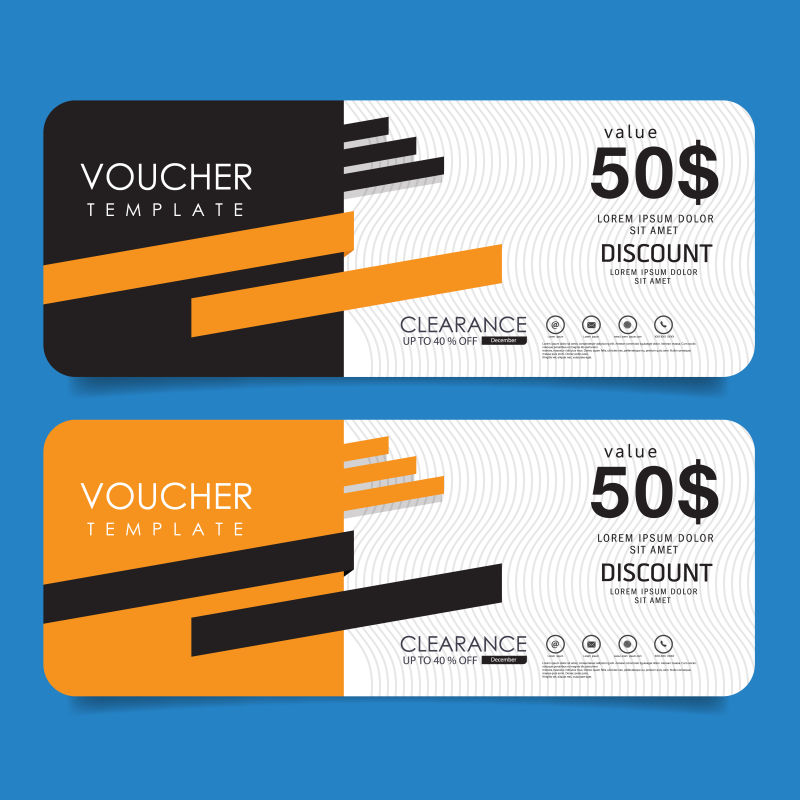 背景设计优惠券矢量插图