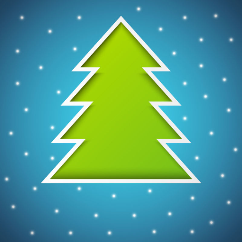 创意抽象圣诞树矢量设计