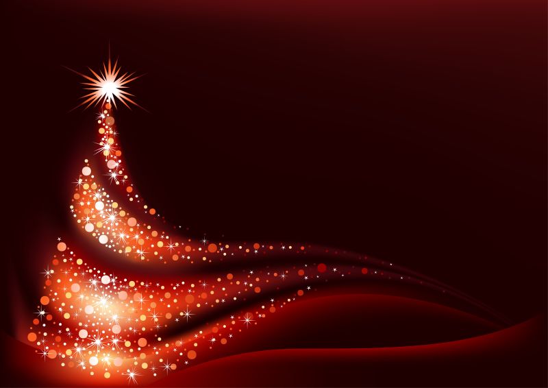 矢量创意抽象圣诞树设计